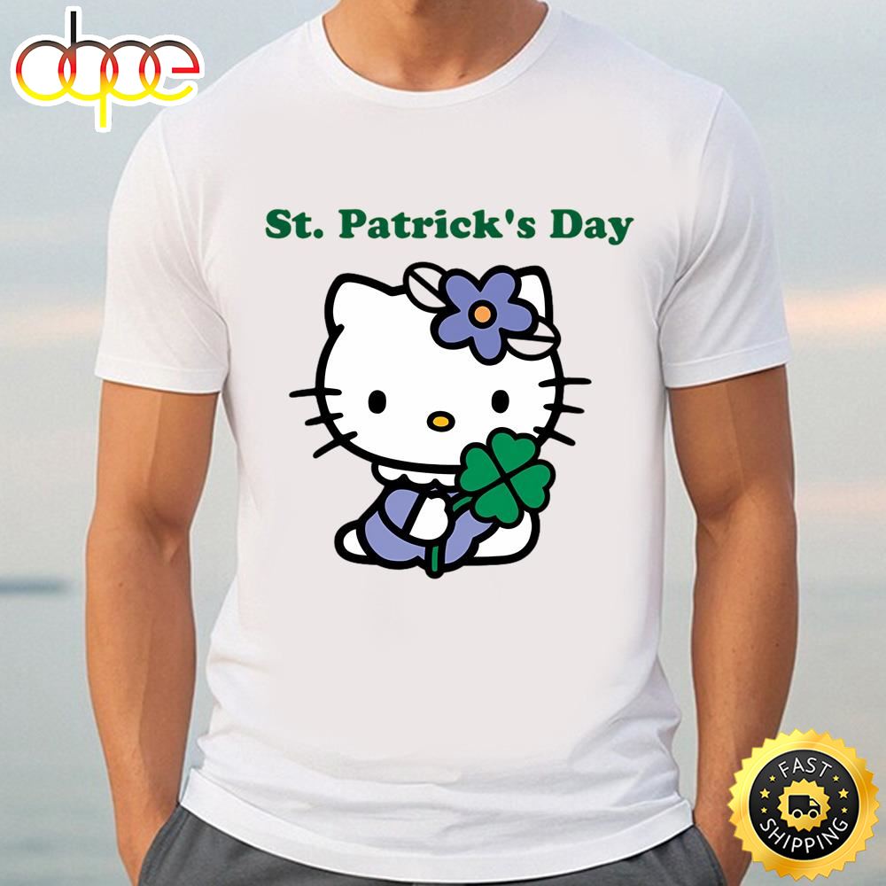 Hello Kitty Happy St Patricks Day T Shirts Tee