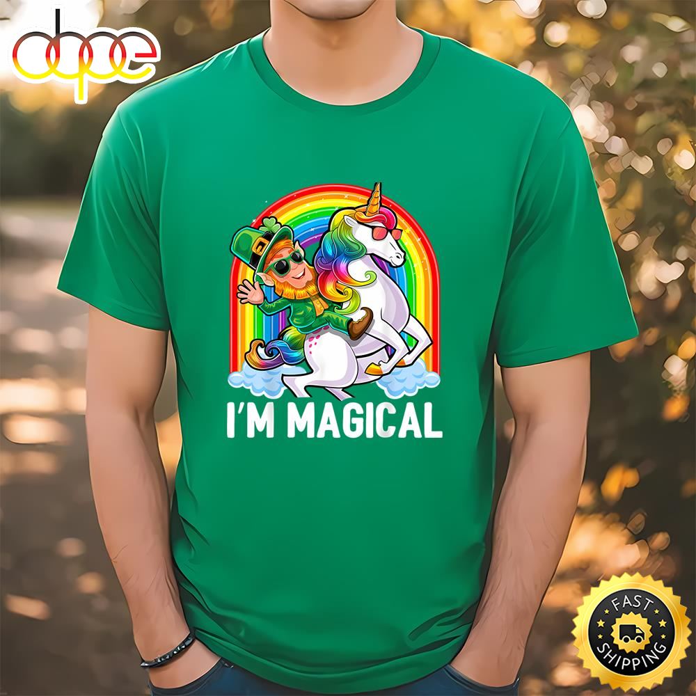 I’m Magical St Patricks Day Unicorn Leprechaun Shirt Tee
