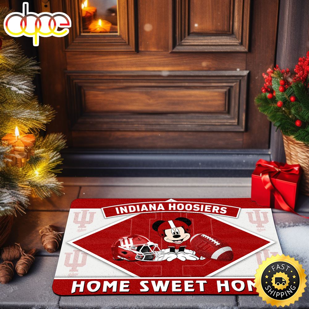 Indiana Hoosiers Doormat Sport Team And MK Doormat FootBall Fan Gifts ArtsyWoodsy.Com Nmyexa.jpg