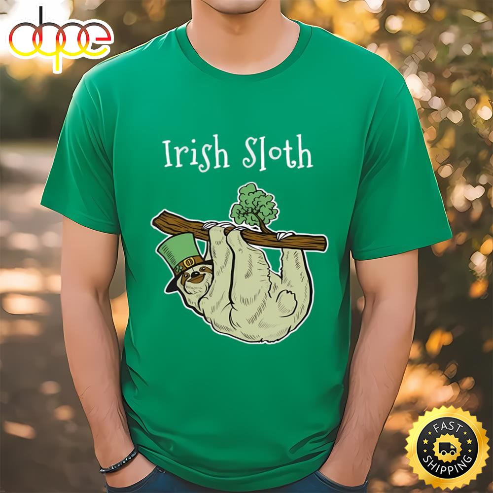 Irish Sloth Shirt St. Patricks Day Drinking Shirt Tshirt