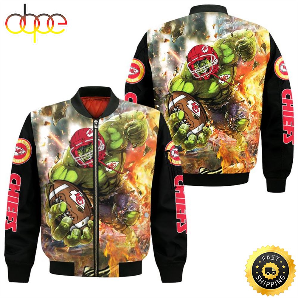 Kansas City Chiefs Amazing Hulk Bomber Jacket