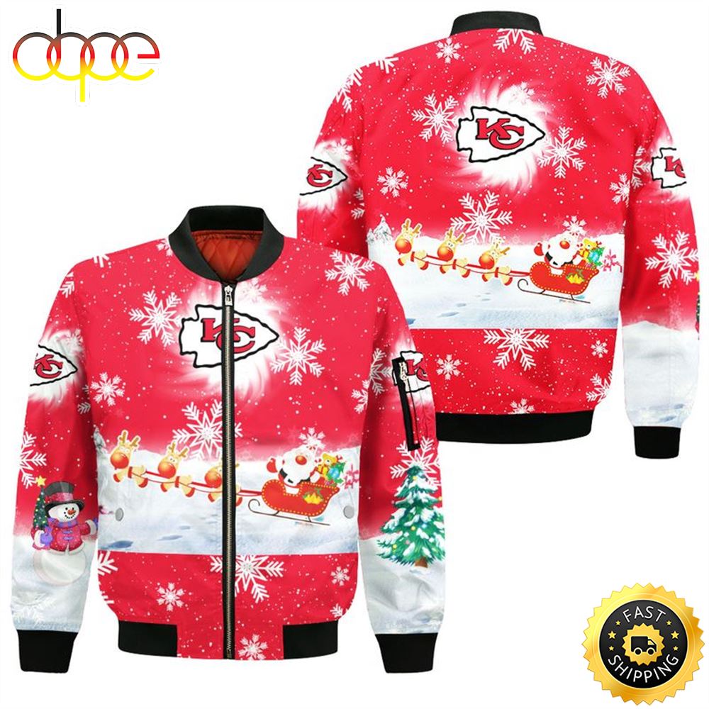 Kansas City Chiefs Christmas Pattern Bomber Jacket