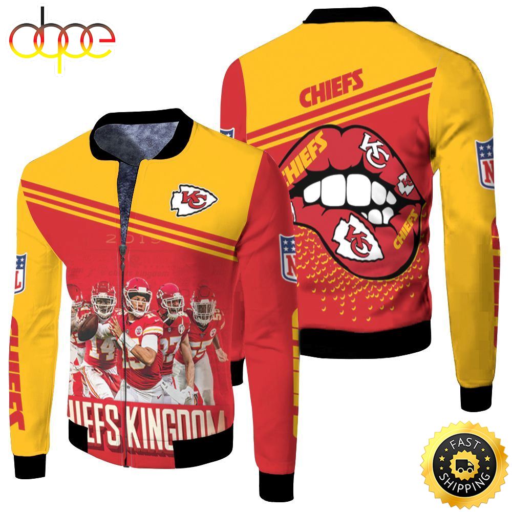 Kansas City Chiefs Kingdom Afc West Division Champions Division Super Bowl 2023 Fleece Bomber Jacket Qaodb0.jpg