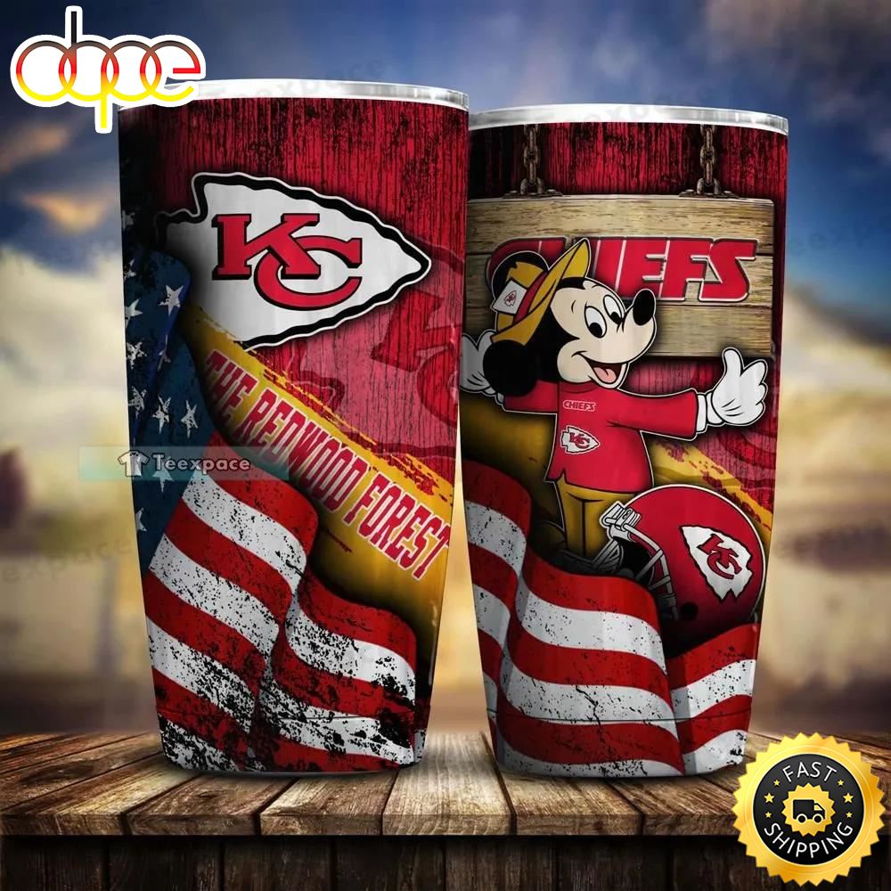 Kansas City Chiefs Mickey The Redwood Forest Tumbler