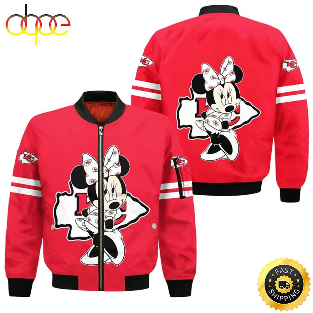 Kansas City Chiefs Minnie Mouse Bomber Jacket