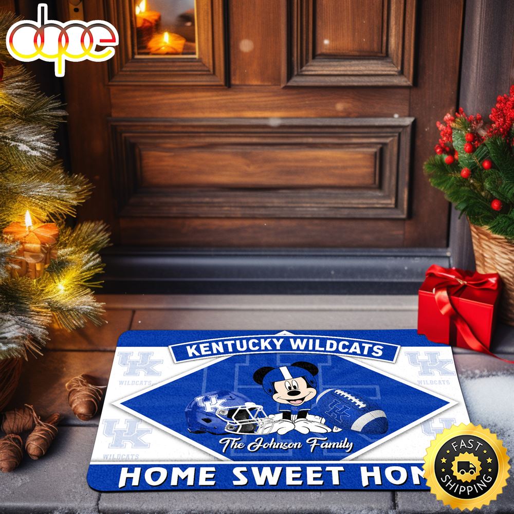 Kentucky Wildcats Doormat Custom Your Family Name Sport Team And MK Doormat FootBall Fan Gifts EHIVM 52722 ArtsyWoodsy.Com Zs8xvm.jpg