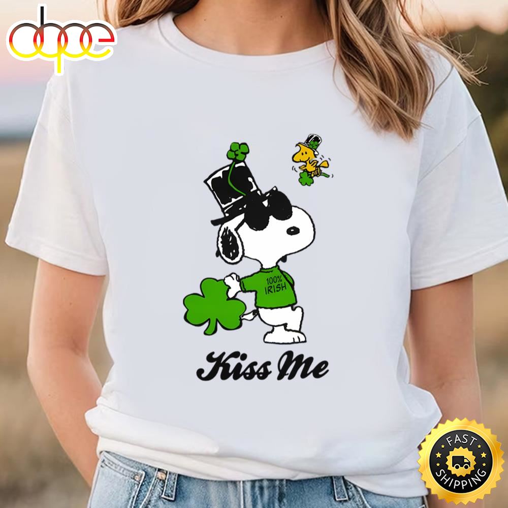 Kiss Me Snoopy St. Patrick’s Day Shirt Tee