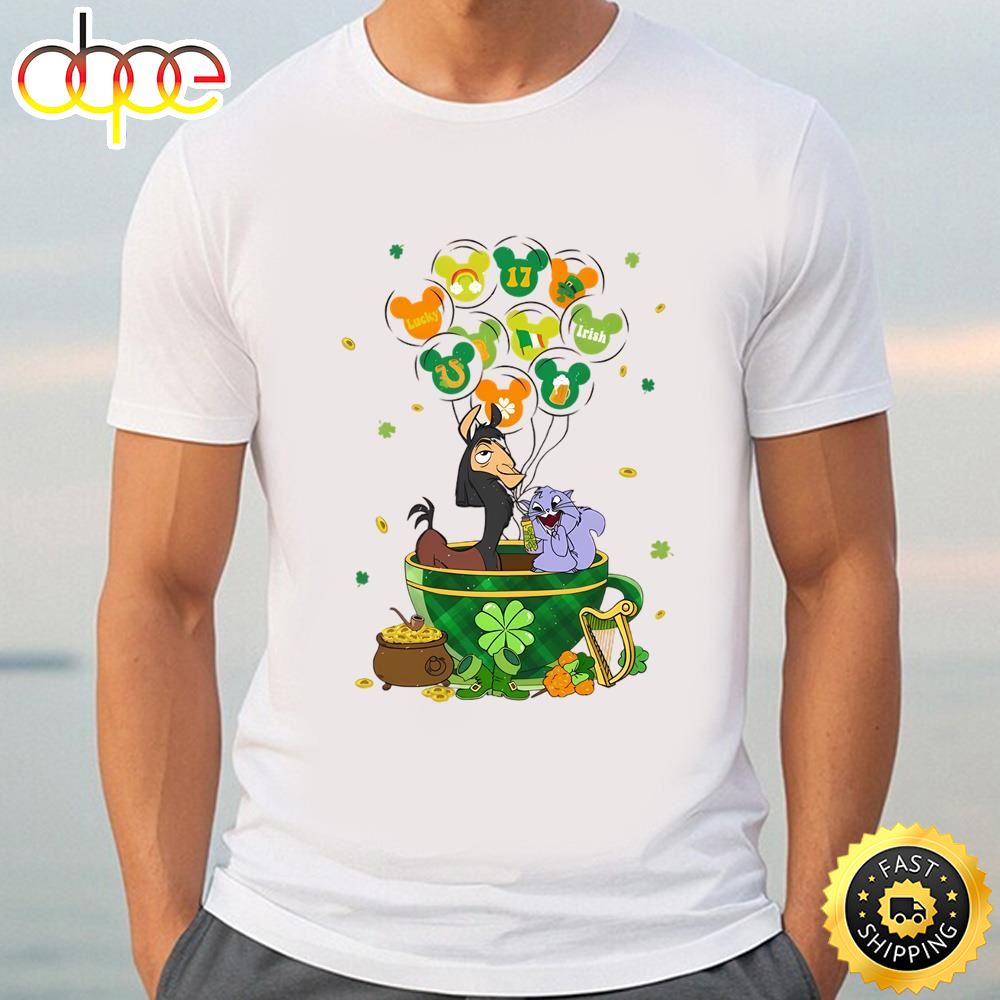 Kuzco Llama Yzma Cat Irish Balloon Tea Cup Patrick’s Day T Shirt T Shirt