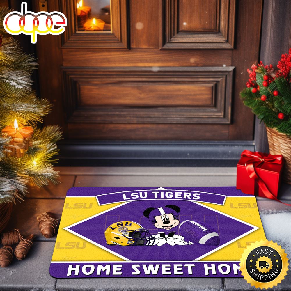 LSU TIGERS Doormat Sport Team And MK Doormat FootBall Fan Gifts ArtsyWoodsy.Com Lptjef.jpg