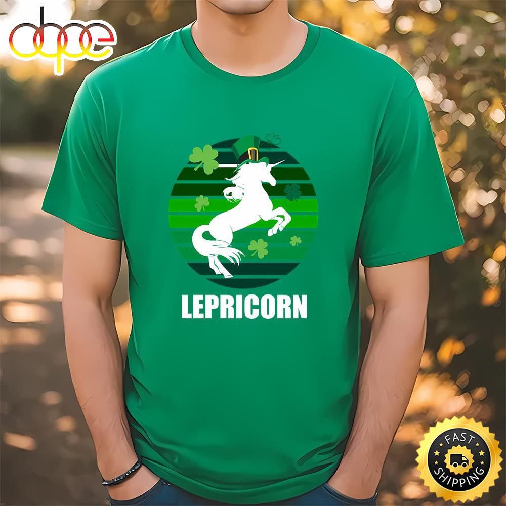 Lepricorn Leprechaun And Unicorn St Patricks Day T Shirt Tee