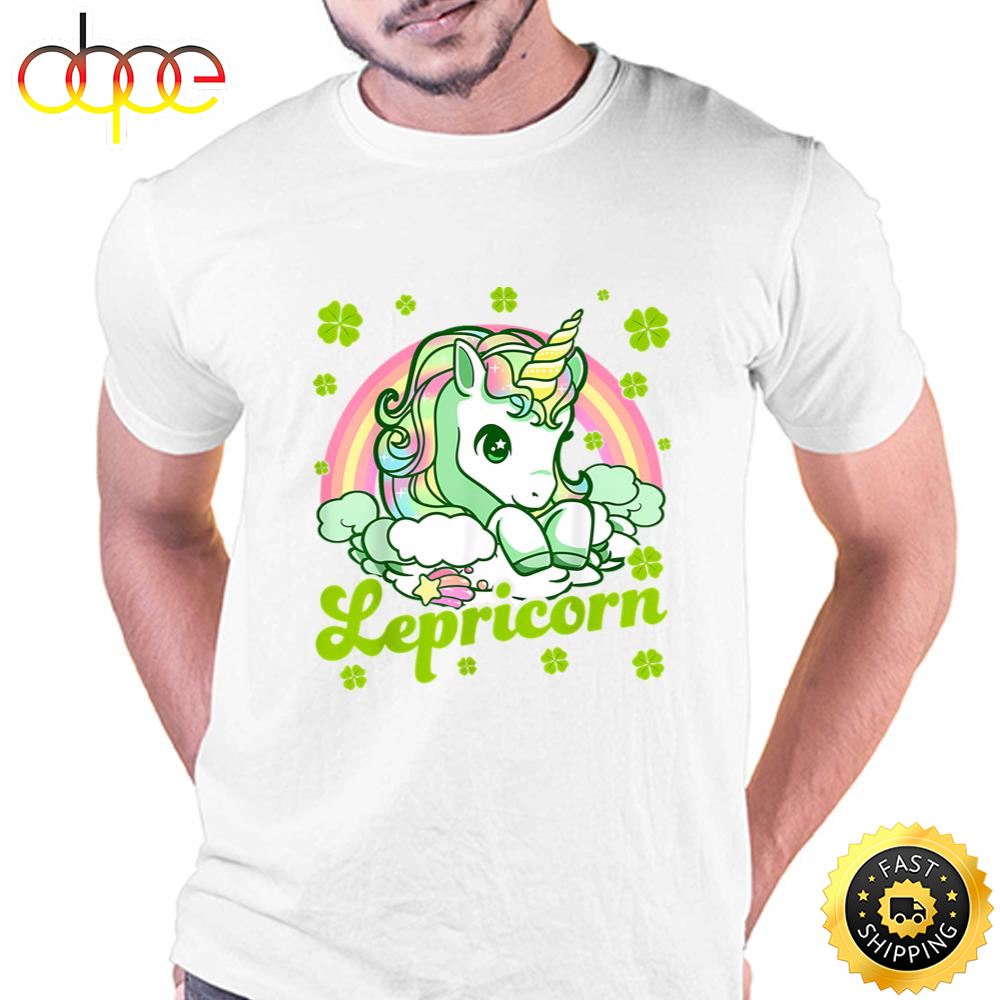Lepricorn Rainbow St Patricks Day Unicorn Teacher T Shirt Tee