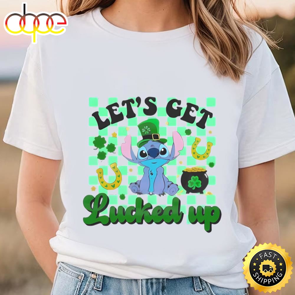 Let The Locked Up Funny Stitch St Patrick’s Day Shirt Tshirt