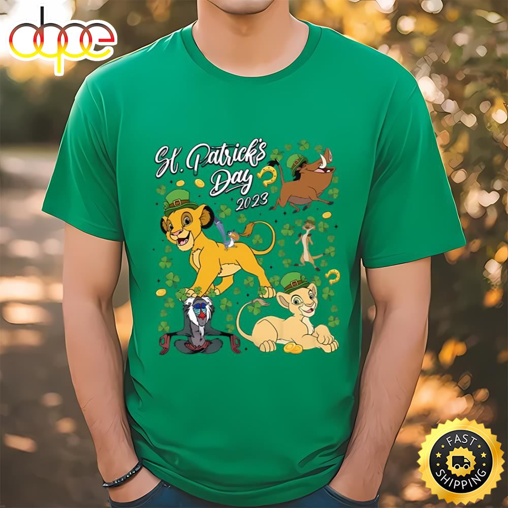 Lion King St Patrick’s Day Simba Nala Shamrock Shirt T Shirt