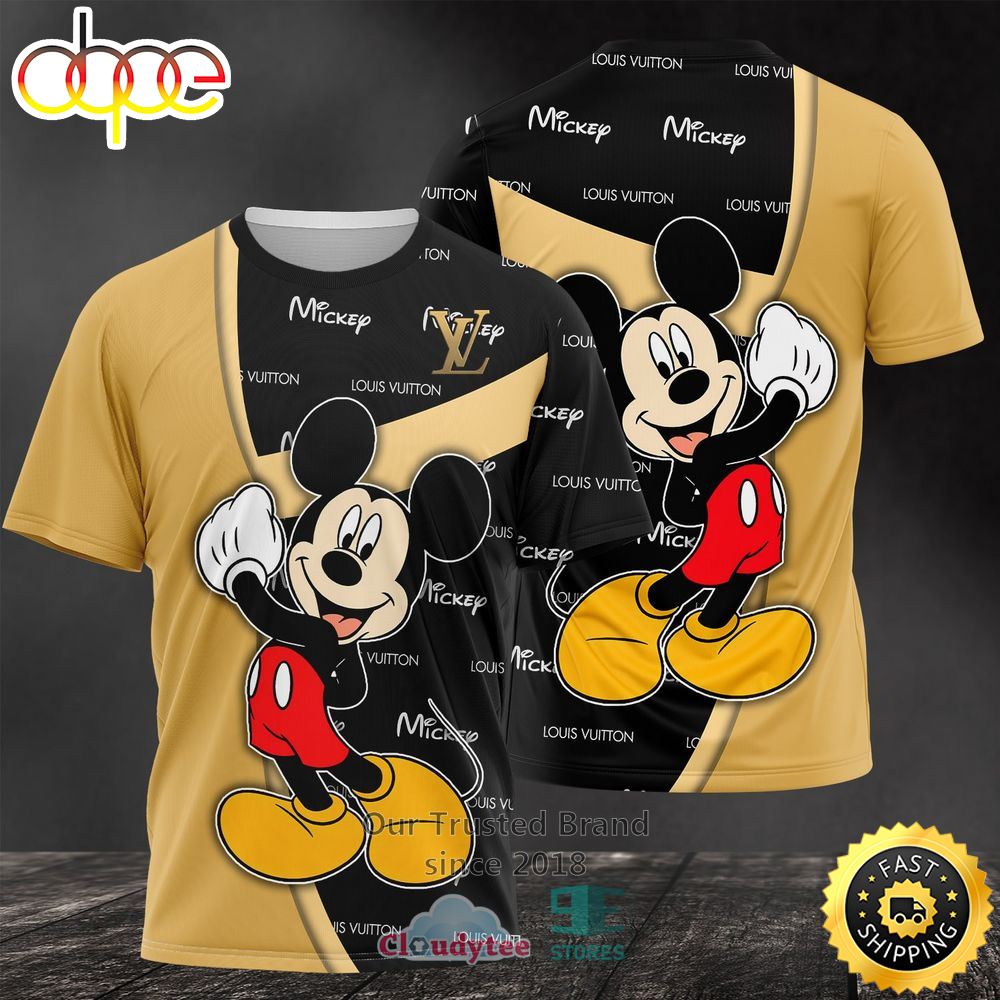 Louis Vuitton Mickey Mouse Disney 3D T-Shirt –