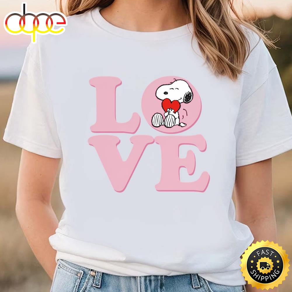 Love Snoopy Valentine T Shirt