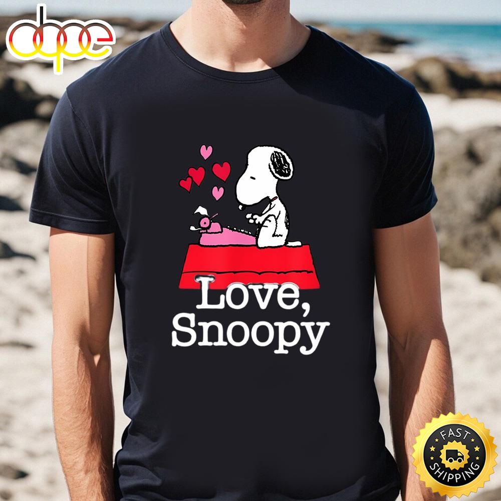 Love Snoopy Valentines T Shirt Snoopy Valentine Merch Funny...