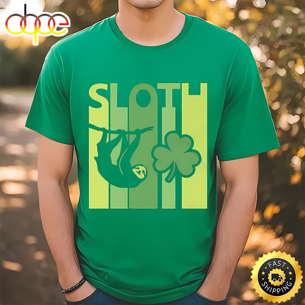 Lucky Sloth St Patrick’s Day Irish Vintage T Shirt T Shirt
