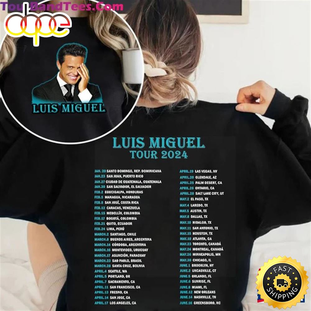 Luis Miguel Tour 2024 Shirt Concert For Fan Sweatshirt T Shirt