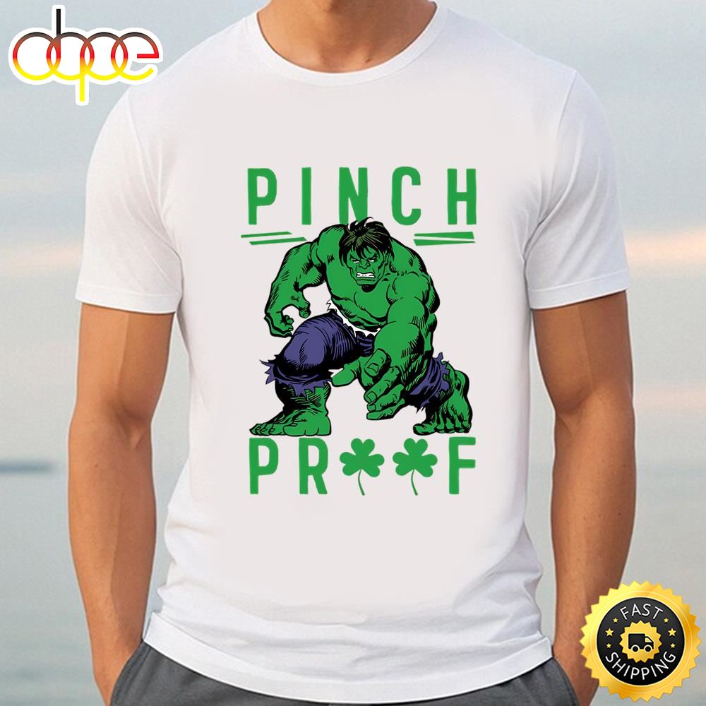 Marvel St. Patrick’s Day Pinch Proof Clover Hulk T Shirt T Shirt