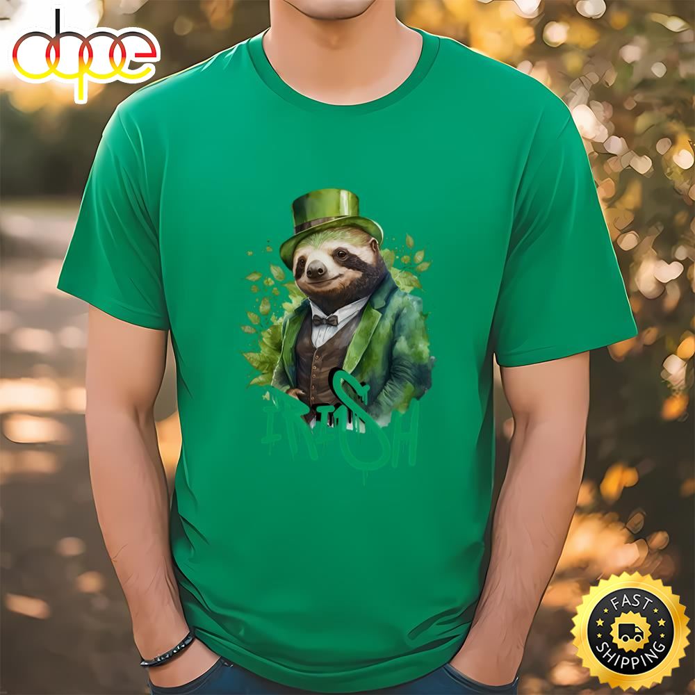 Men’s St Patrick’s Day Sloth T Shirt T Shirt