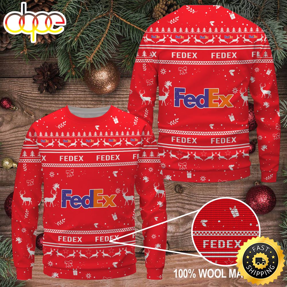 Merry Christmas 2023 Fedex Ugly Sweater Htvq6743