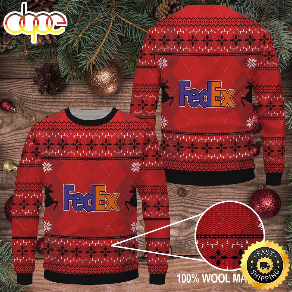 Merry Christmas 2023 Fedex Ugly Sweater