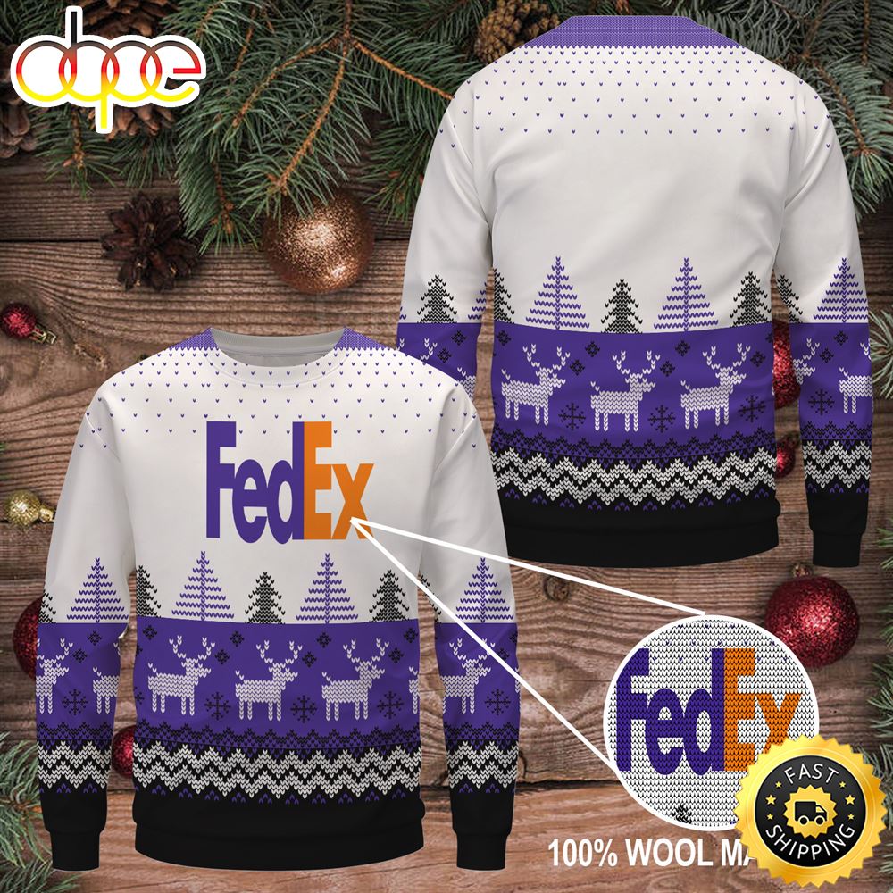 Merry Christmas 2023 Fedex Wool Sweater Christmas