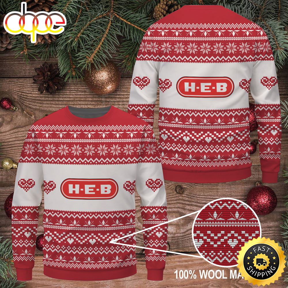 Merry Christmas 2023 H E B Ugly Sweater