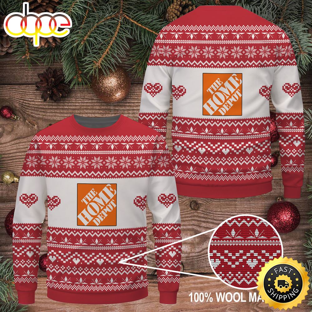 Merry Christmas 2023 Home Depot Ugly Sweater