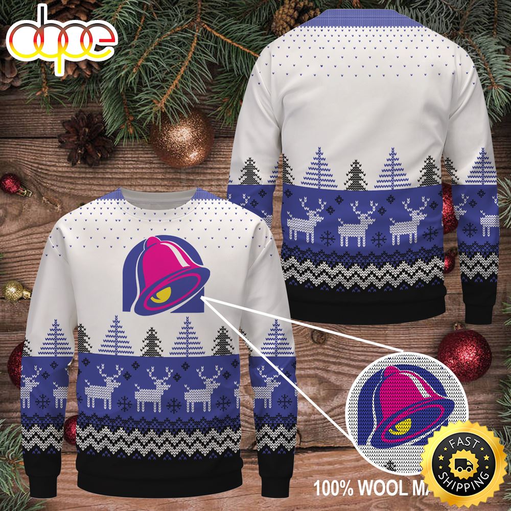 Merry Christmas 2023 Taco Bell Wool Sweater Christmas