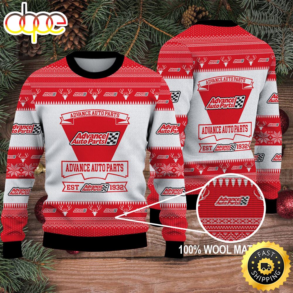 Merry Christmas 2023 Ugly Sweater Advance Auto Parts