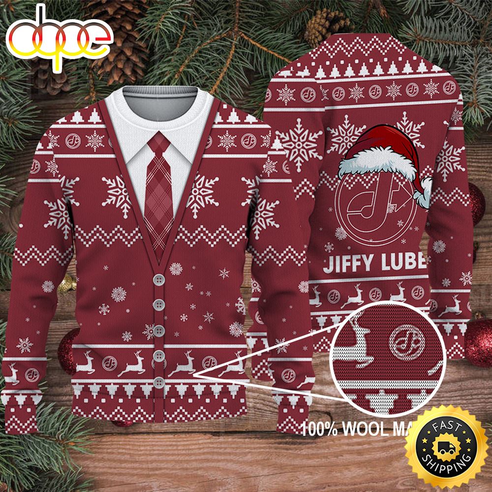 Merry Christmas 2023 Ugly Sweater Jiffy Lube