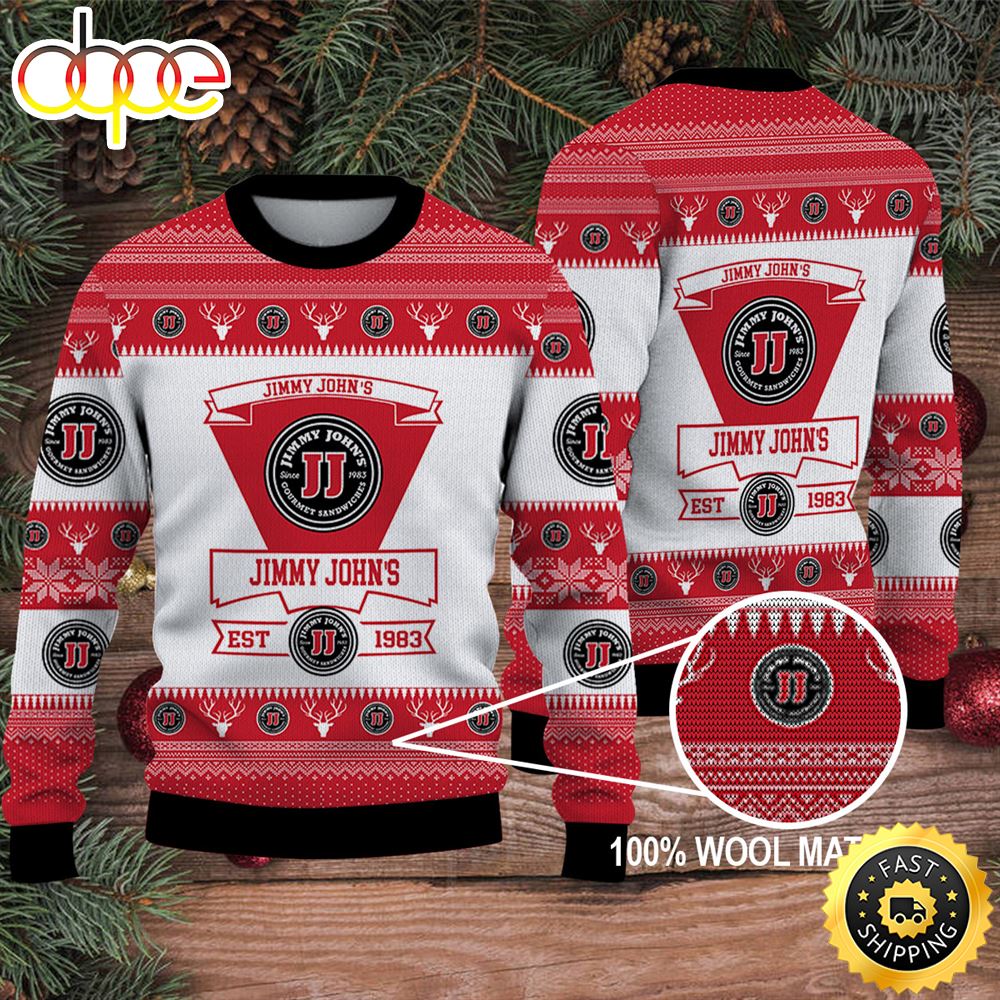 Merry Christmas 2023 Ugly Sweater Jimmy John's