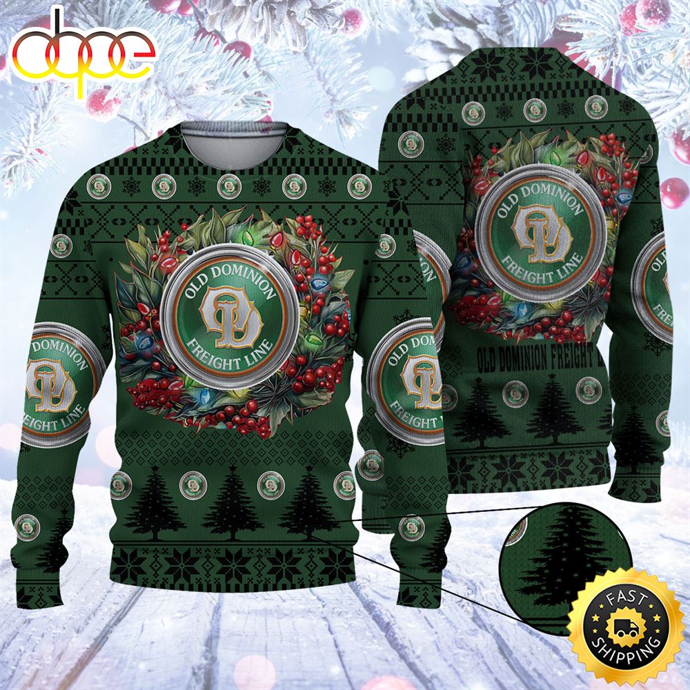 Merry Christmas 2023 Ugly Sweater Old Dominion Freight Line
