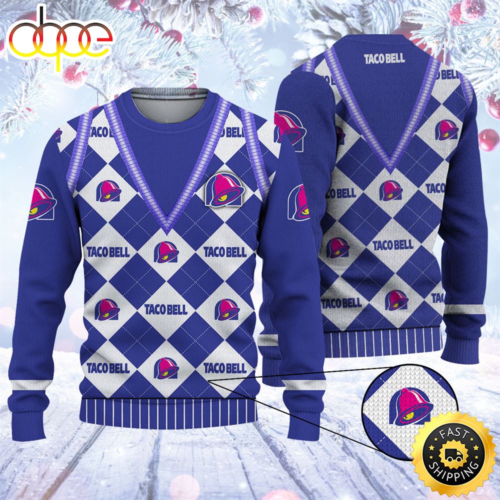 Merry Christmas 2023 Ugly Sweater Taco Bell