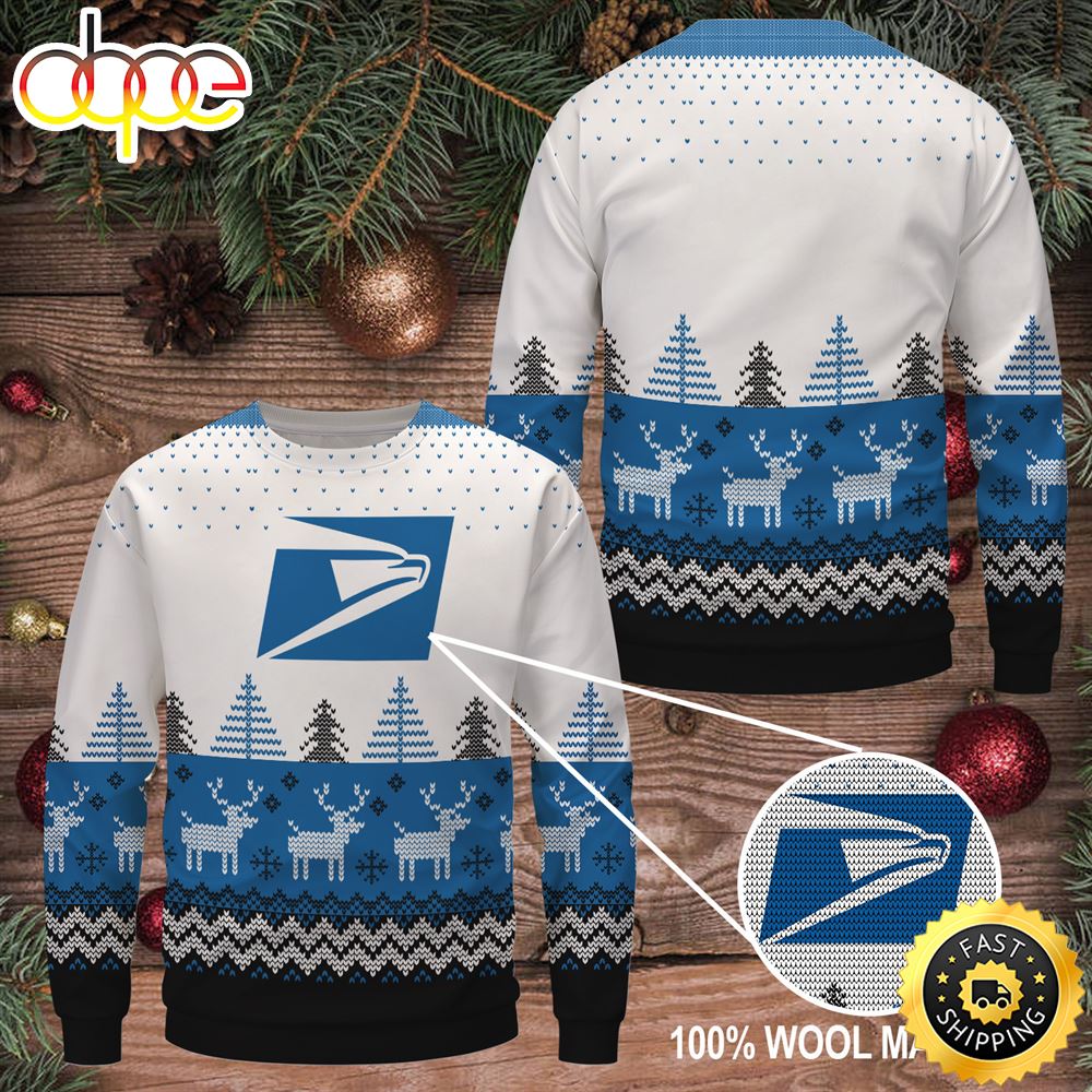 Merry Christmas 2023 Usps Wool Sweater Christmas