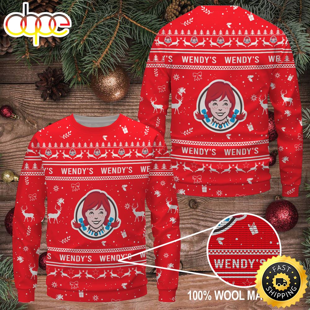 Merry Christmas 2023 Wendy's Ugly Sweater Htvq6749