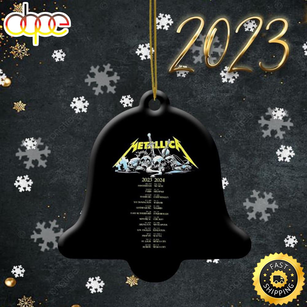 Metallica Band Metal Tour 2023 2024 Music Event Ornament