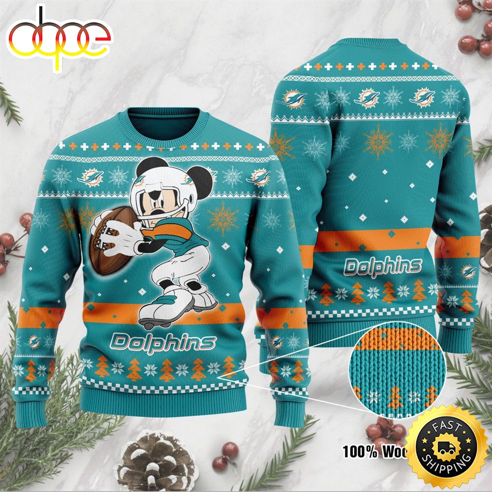 Miami Dolphins Mickey Mouse Funny Ugly Christmas Sweater Perfect Holiday Gift Is5y7h.jpg