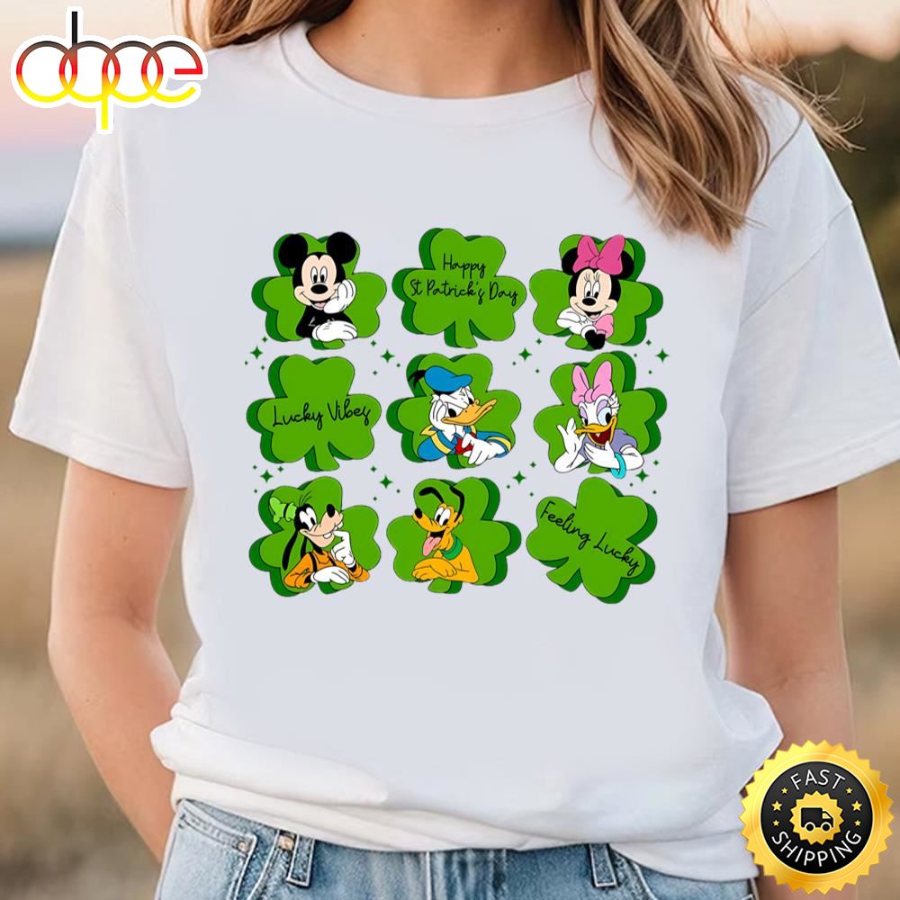 Mickey And Friends Happy St. Patrick’s Day Disney Shirt, Disney... Tee
