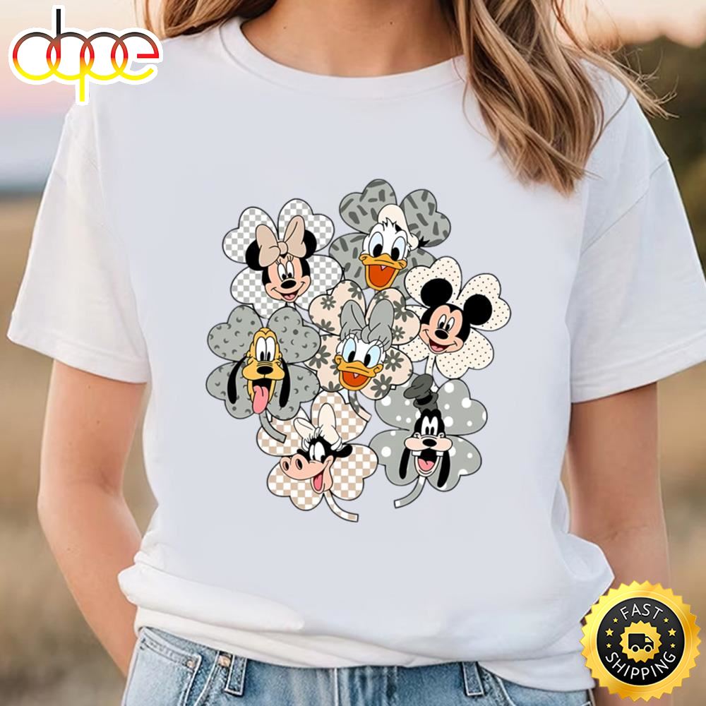 Mickey And Friends Shamrock Shirt, Mickey St Patricks Day Shirt Tshirt