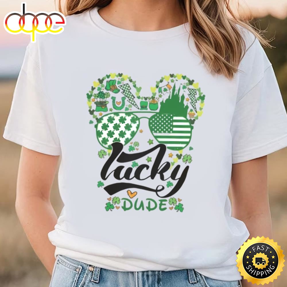 Mickey Lucky Dude Shirt, Disney Saint Patricks Day Shirt Tshirt