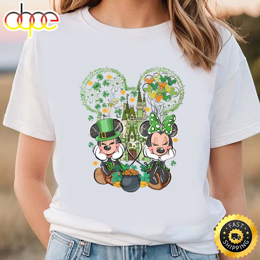 Mickey Minnie St Patricks Day Shirt, Disney Couple Lucky Shirt Tee
