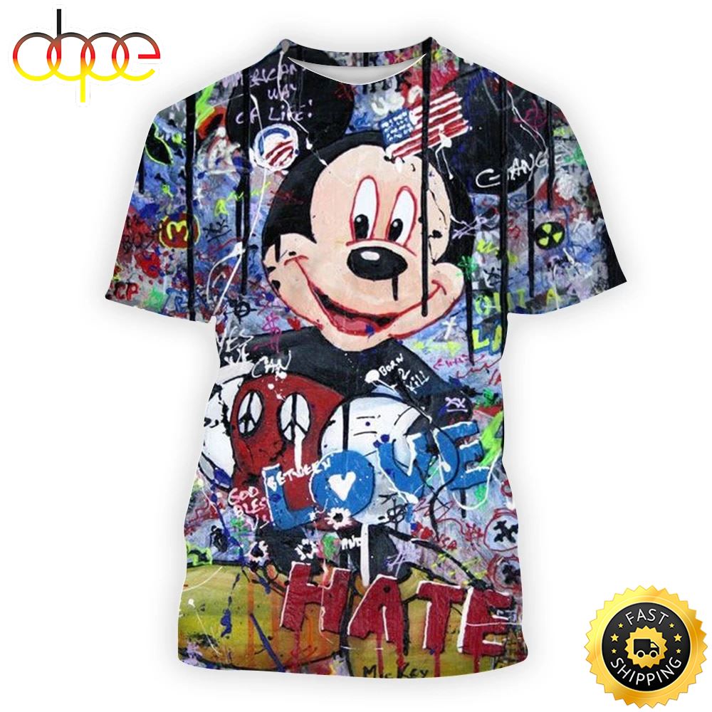 Mickey Mouse T Shirt Women Cute Disney 3d Tshirt Female Summer T Shirt