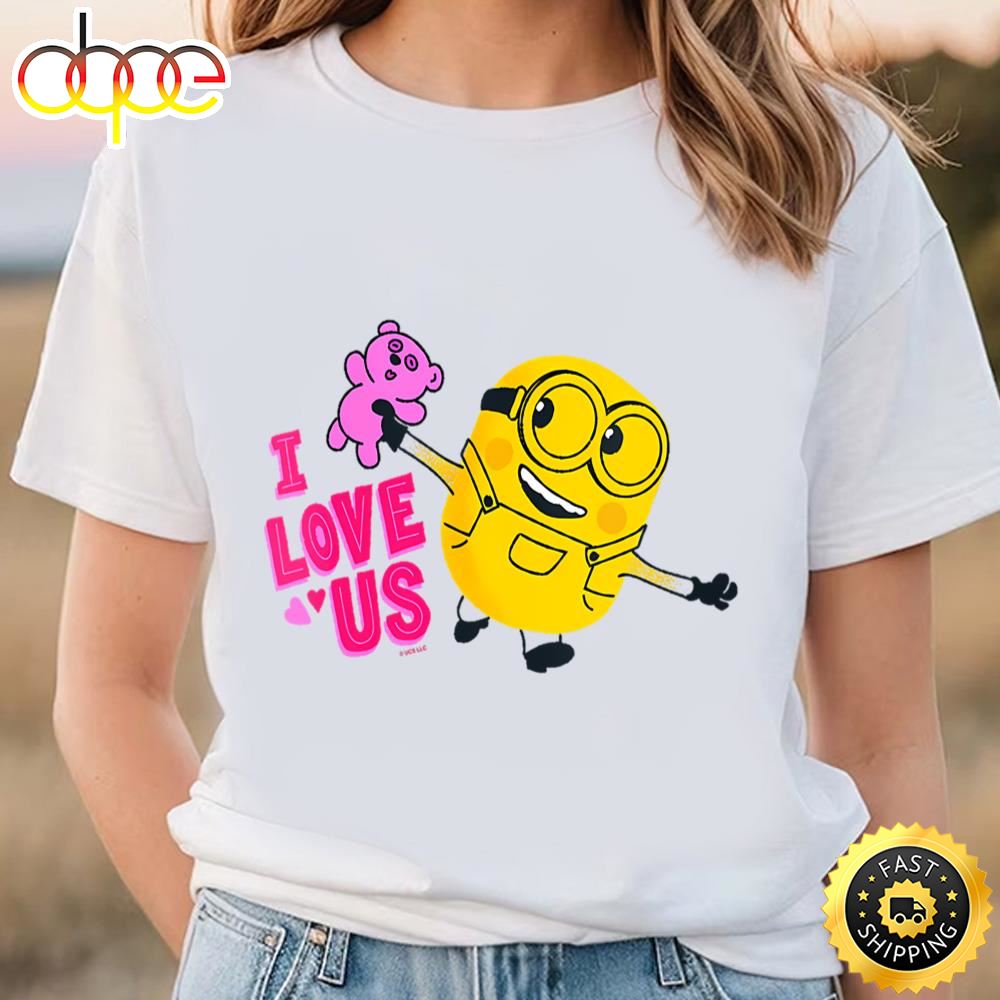 Minions Valentine’s Day I Love Us Bear T Shirt