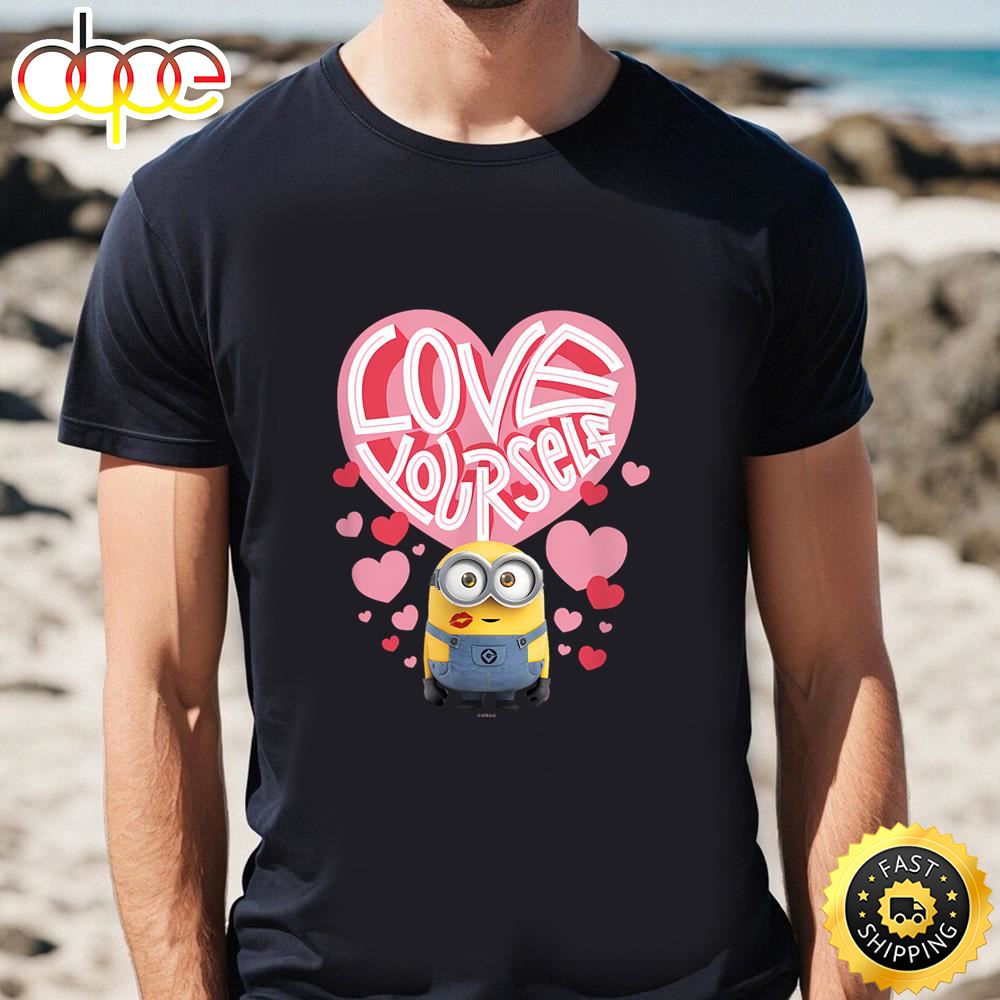 Minions Valentines Day Love Yourself Heart Collage T Shirt