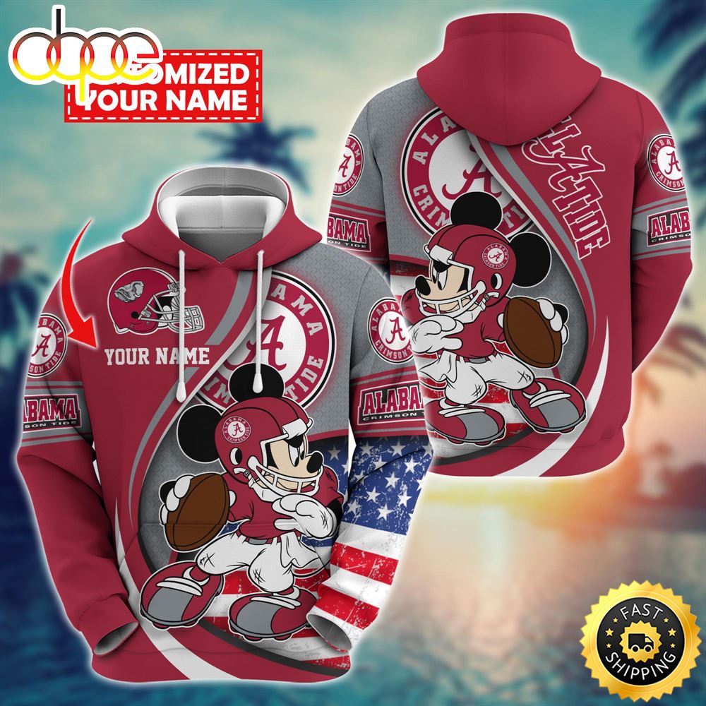 NCAA Alabama Crimson Tide Mickey Custom Hoodie Trending Shirt