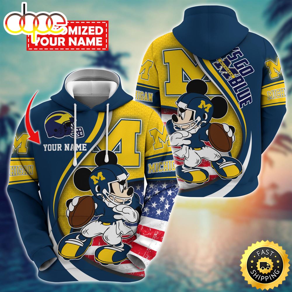 NCAA Michigan Wolverines Mickey Custom Hoodie Trending Shirt