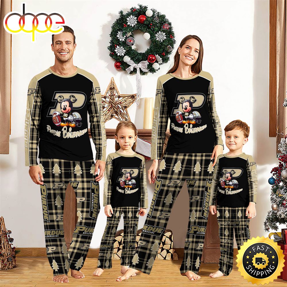 NCAA Mickey Mouse Purdue Boilermakers Pajamas Personalized Your Name