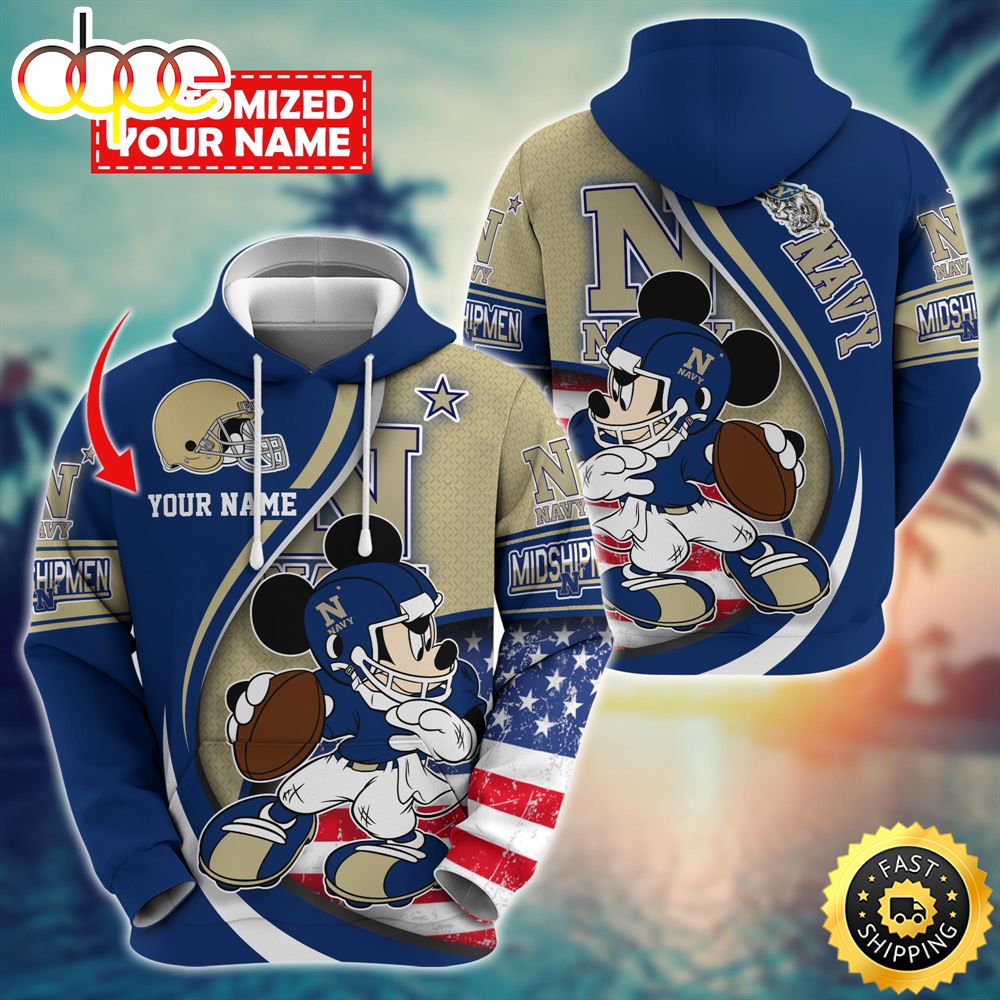 NCAA Navy Midshipmen Mickey Custom Hoodie Trending Shirt